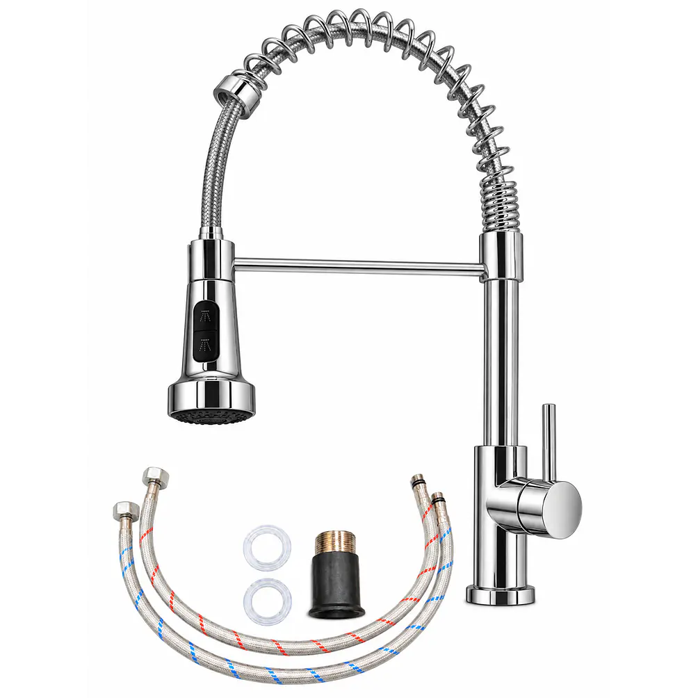 Llave Monomando Lavaplatos Flexible Silver 2