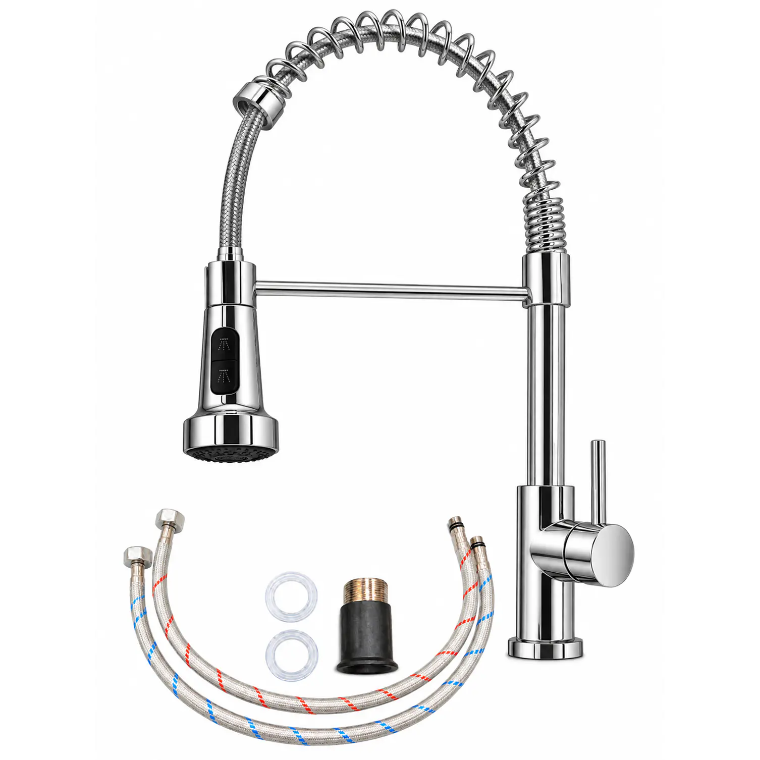 Llave Monomando Lavaplatos Flexible Silver 2
