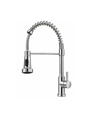 Llave Monomando Lavaplatos Flexible Silver