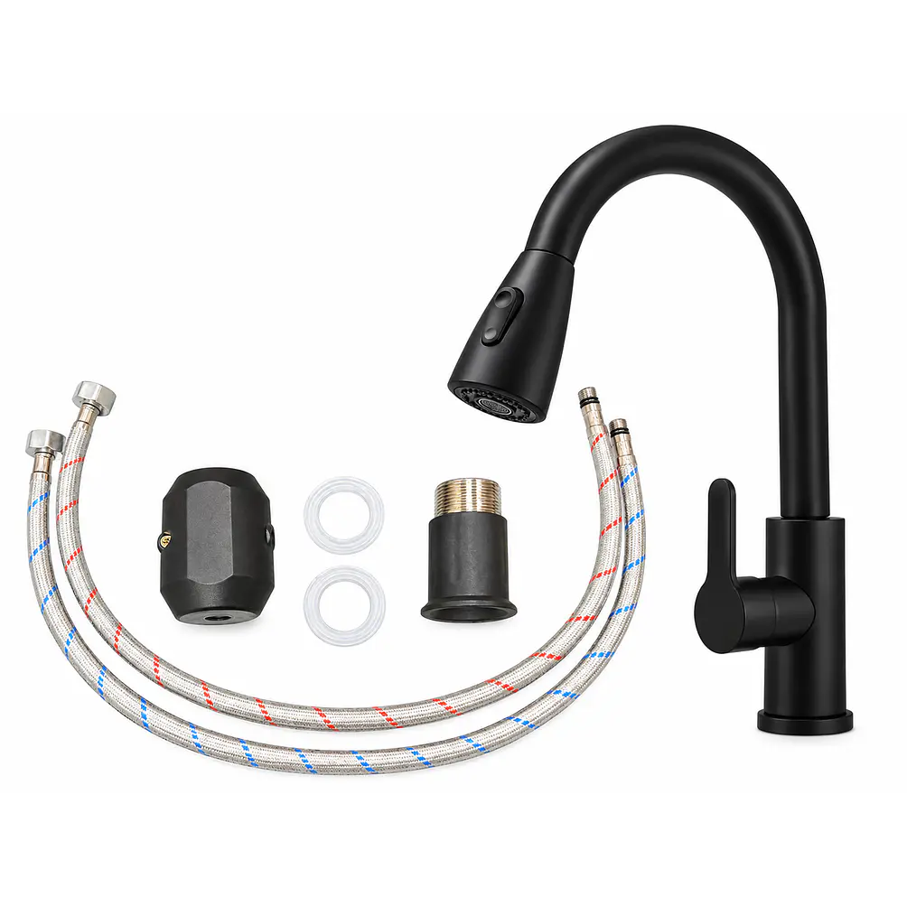 Llave Monomando Lavaplatos Extensible Black 3