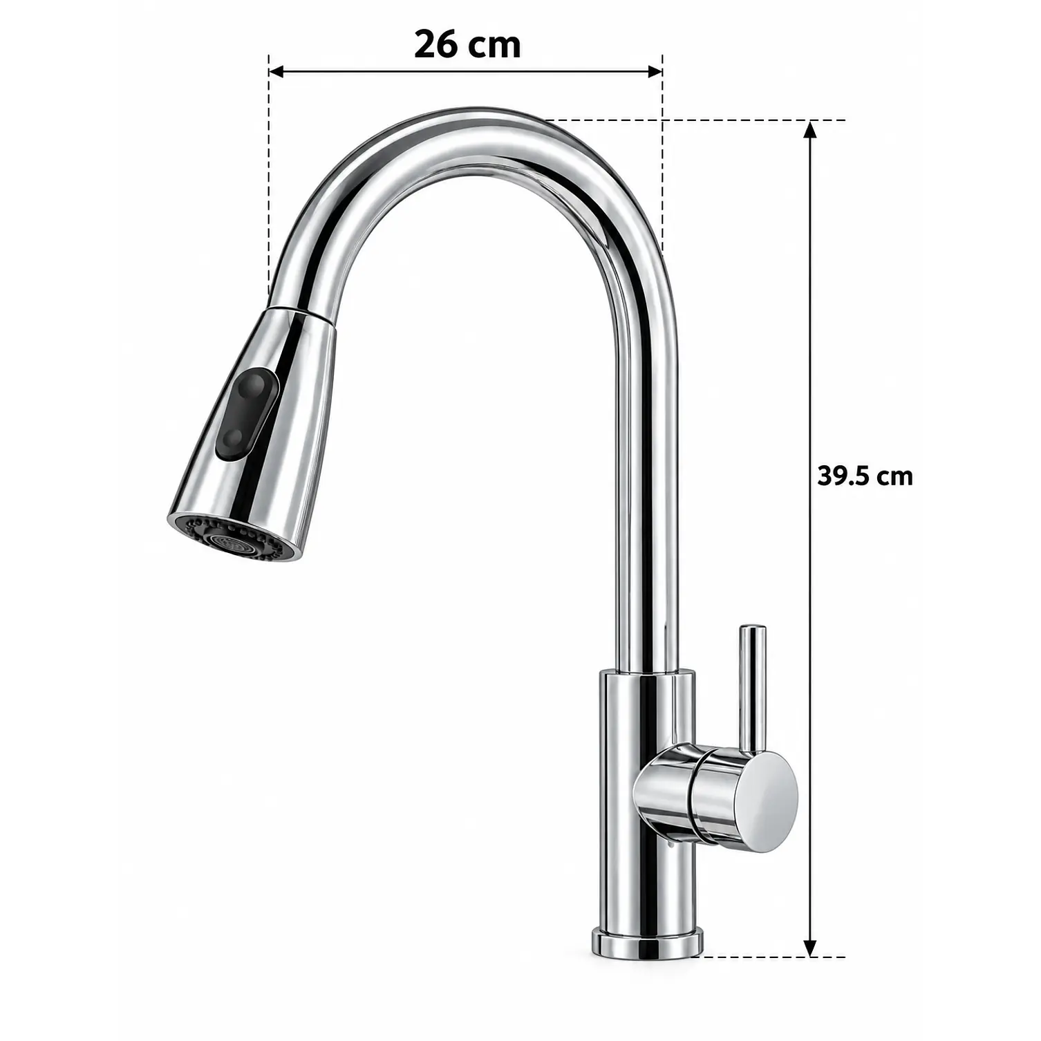 Llave Monomando Lavaplatos Extensible Silver 3