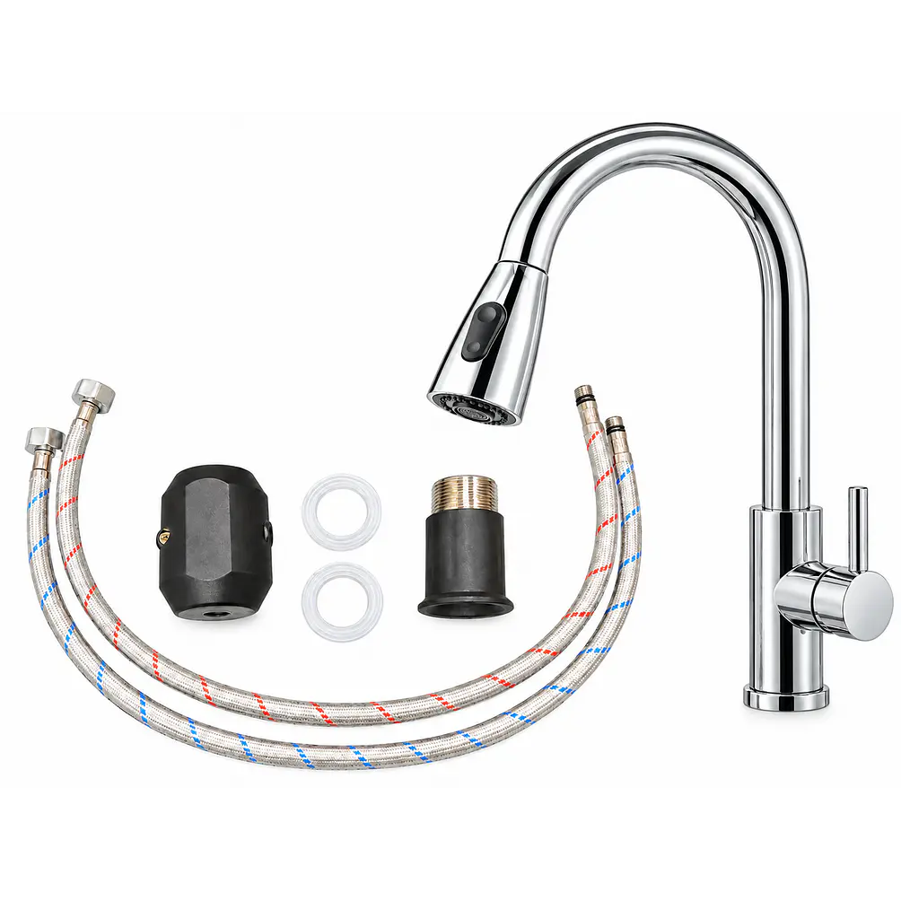 Llave Monomando Lavaplatos Extensible Silver 4