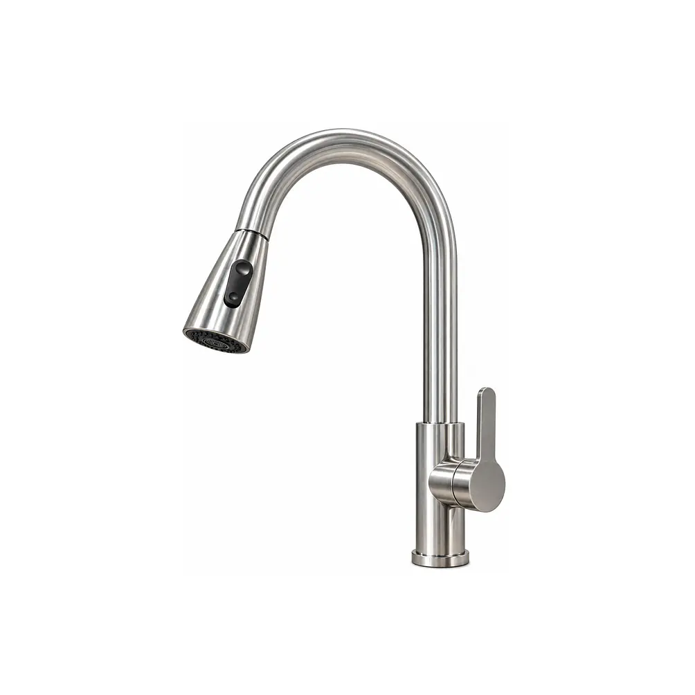 Llave Monomando Lavaplatos Extensible Silver Mate 1