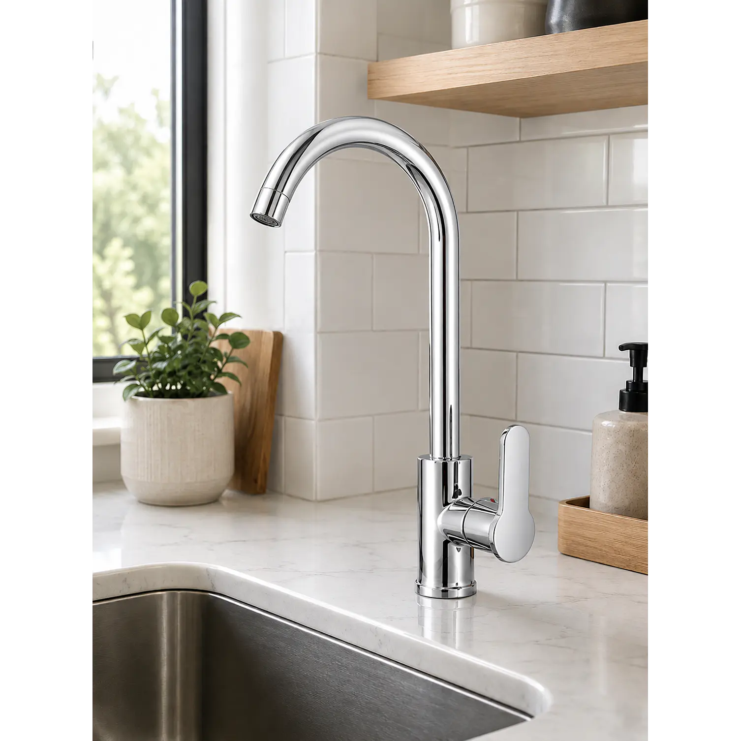 Llave Monomando Lavaplatos Arco Silver 2