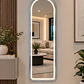Espejo LED De Cuerpo Entero Plateado De Muro 50x150 cm Con Opcion De Pedestal - Miniatura 4