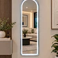 Espejo LED De Cuerpo Entero Plateado De Muro 50x150 cm Con Opcion De Pedestal - Miniatura 2