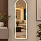 Espejo LED De Cuerpo Entero Plateado De Muro 50x150 cm Con Opcion De Pedestal - Miniatura 3