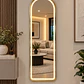 Espejo LED De Cuerpo Entero Dorado De Muro 50x150 cm Con Opcion De Pedestal - Miniatura 3