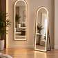 Espejo LED De Cuerpo Entero Dorado De Muro 50x150 cm Con Opcion De Pedestal - Miniatura 1