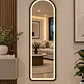 Espejo LED De Cuerpo Entero Negro De Muro 50x150 cm Con Opcion De Pedestal - Miniatura 3