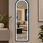 Espejo LED De Cuerpo Entero Negro De Muro 50x150 cm Con Opcion De Pedestal - Miniatura 2
