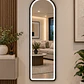 Espejo LED De Cuerpo Entero Negro De Muro 50x150 cm Con Opcion De Pedestal - Miniatura 4