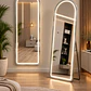 Espejo LED De Cuerpo Entero Plateado De Muro 70x180 cm Con Opcion De Pedestal - Miniatura 1