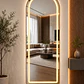 Espejo LED De Cuerpo Entero Dorado De Muro 70x180 cm Con Opcion De Pedestal - Miniatura 4
