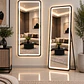 Espejo LED de Cuerpo Entero L08 Negro 70×150 cm con Opción de Pedestal - Miniatura 1