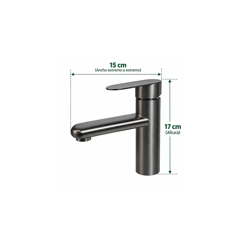 Llave Monomando Lavamanos GRAY 2