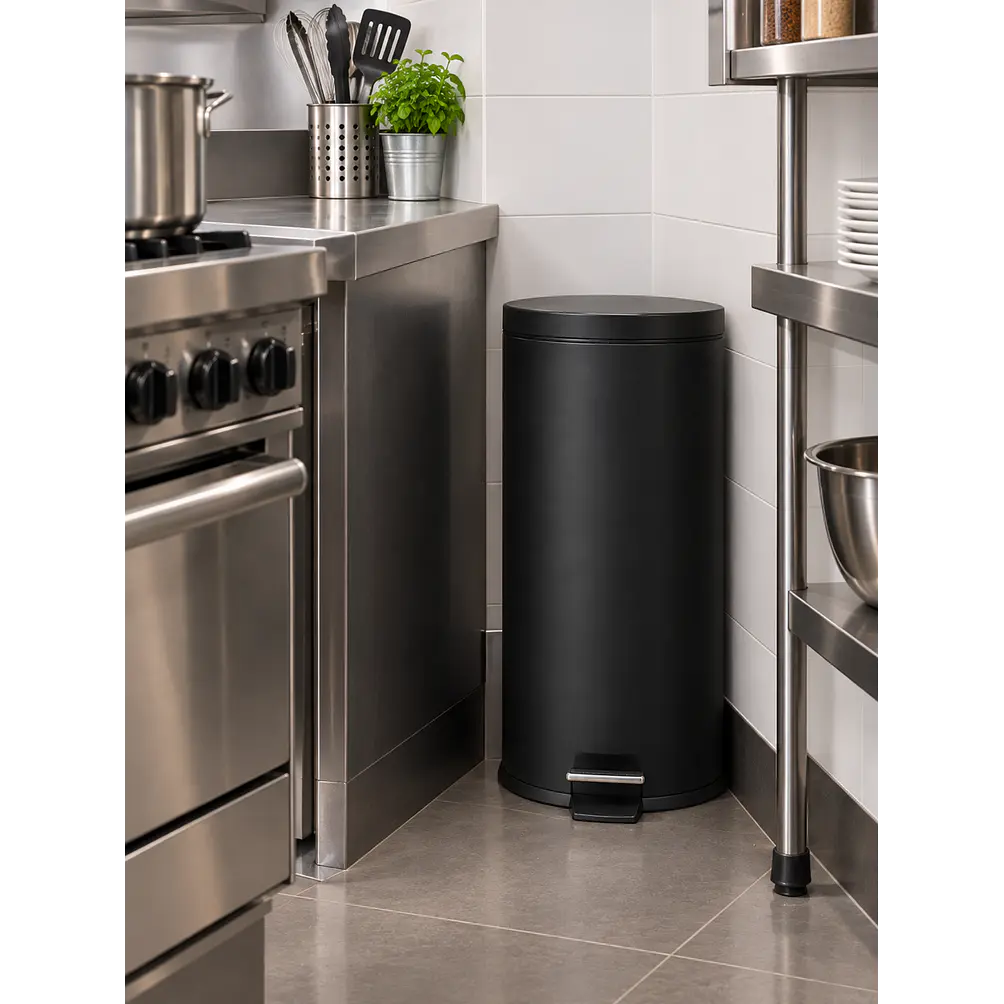 Basurero Con Pedal Y Cierre Suave 30L 10