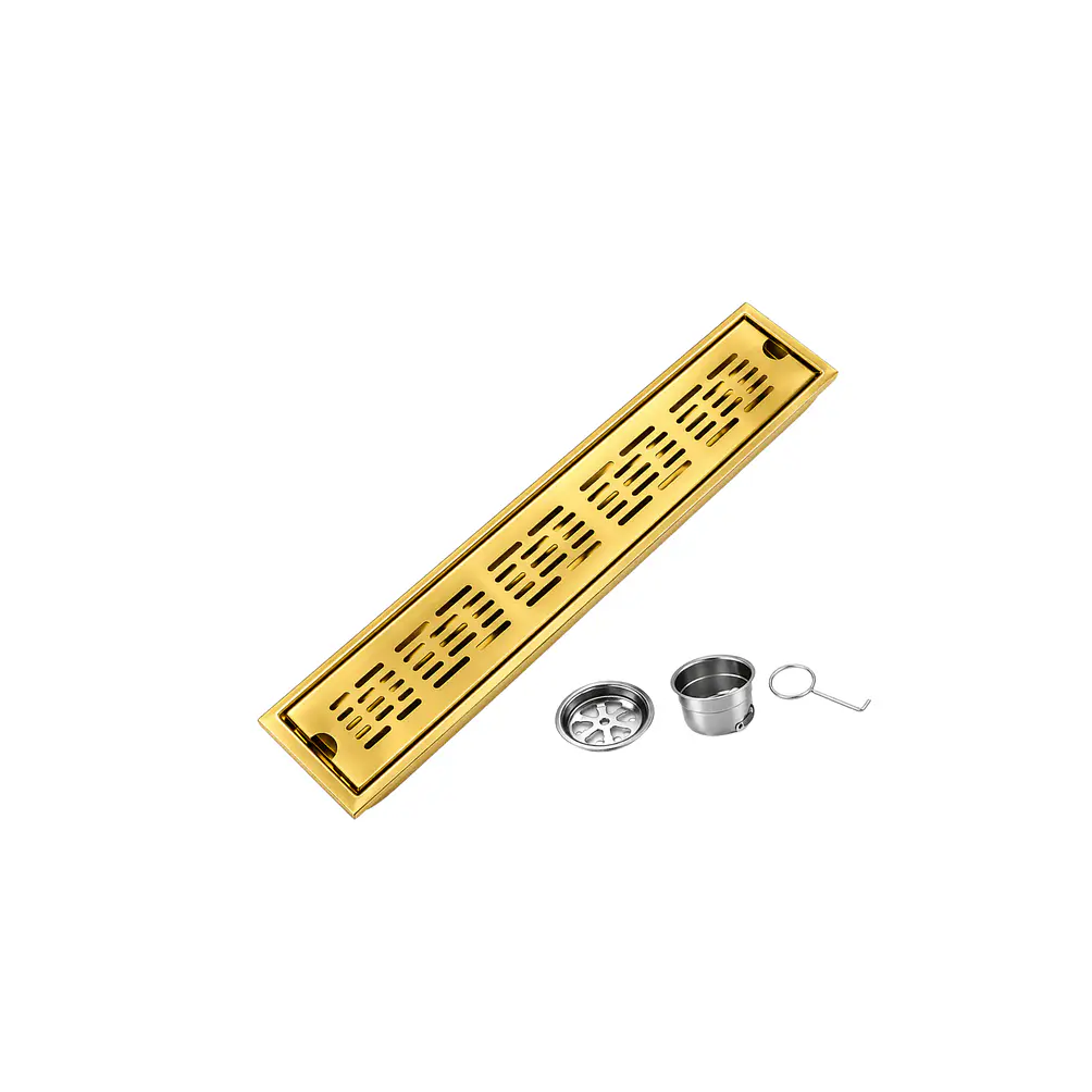 Rejilla Desagüe Lineal Para Ducha Dorado 40x10cm 1
