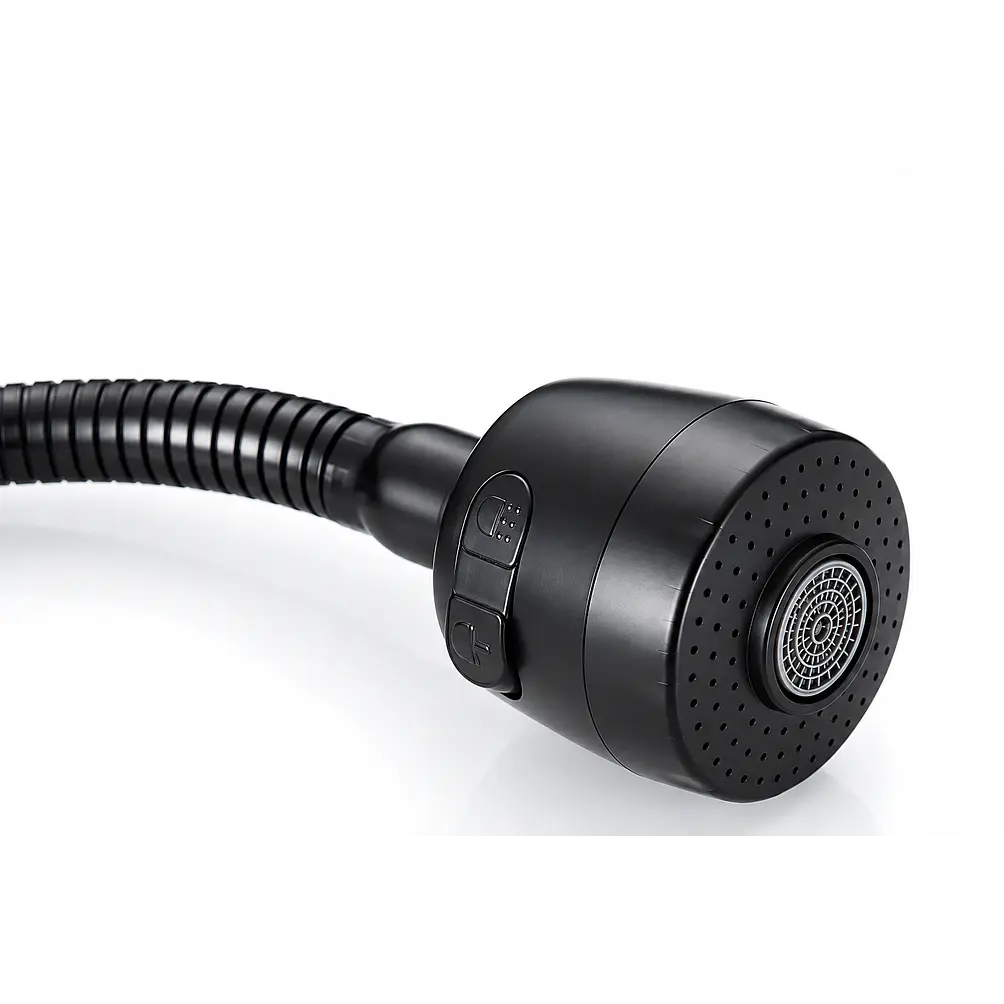  Llave Monomando Para Lavaplatos  Negro Mate 3