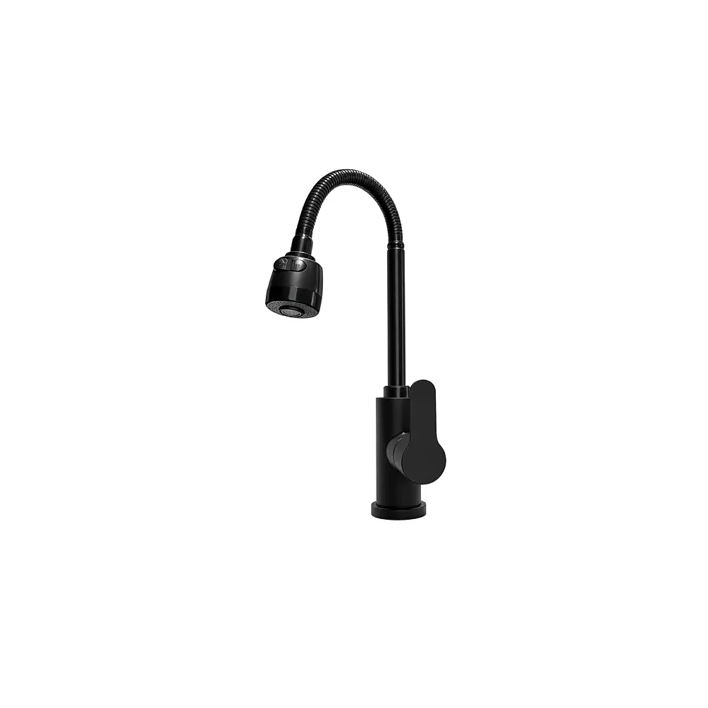  Llave Monomando Para Lavaplatos  Negro Mate 1