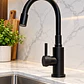  Llave Monomando Para Lavaplatos  Negro Mate - Miniatura 2