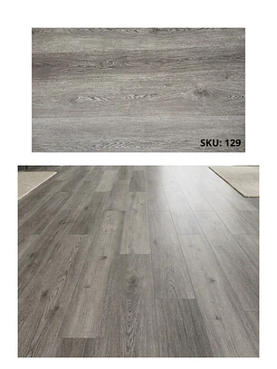 Piso SPC 5 mm Gris Madera con Sistema Click