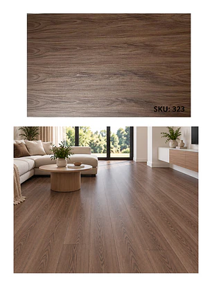 Piso SPC 5 mm Marron Madera con Sistema Click