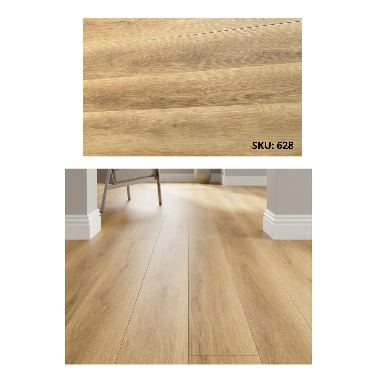Piso SPC 5 mm Madera Claro con Sistema Click 1