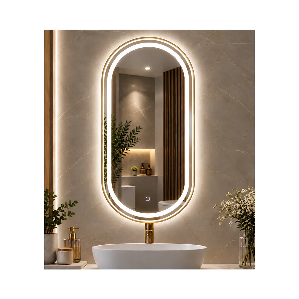Espejo LED Ovalado Golden 50x100 cm 3