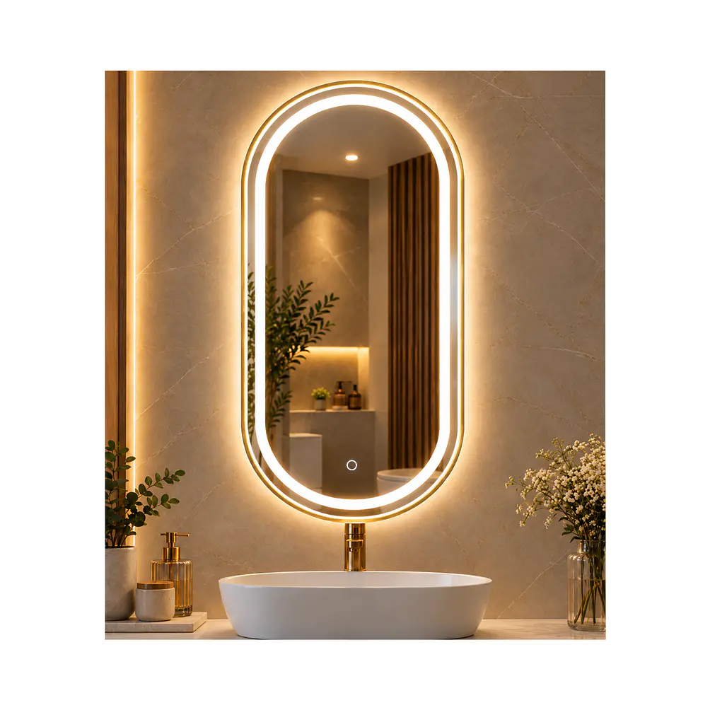 Espejo LED Ovalado Golden 50x100 cm 2