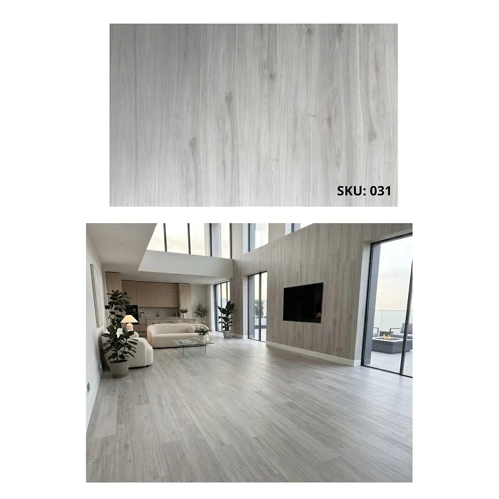 Piso SPC 5 mm Roble Gris Claro con Sistema Click 1