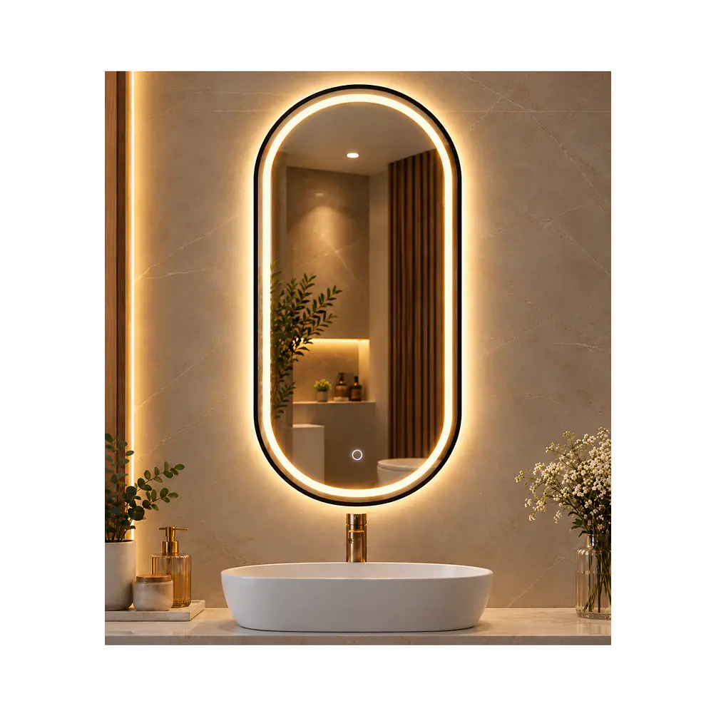 Espejo LED Ovalado Black 50x100 cm 3