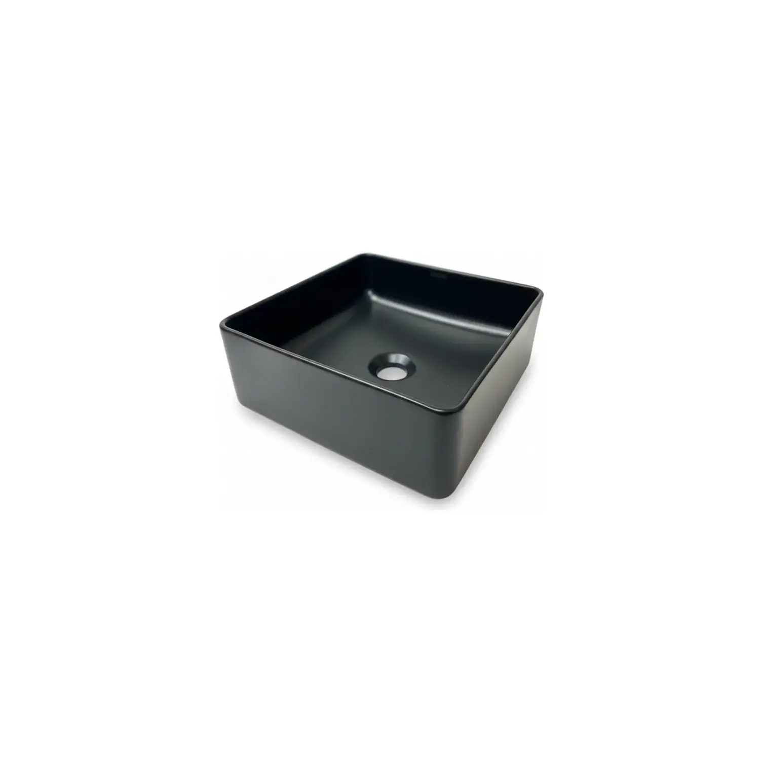  Lavamanos Ceramica Cuadrado Negro Mate  2