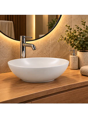 Lavamanos Ceramica Ovalado Blanco 