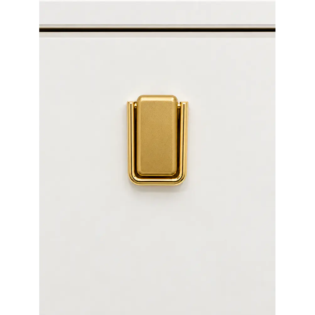 Mueble Zapatero Organizador 3 Niveles Blanco Con Dorado 4