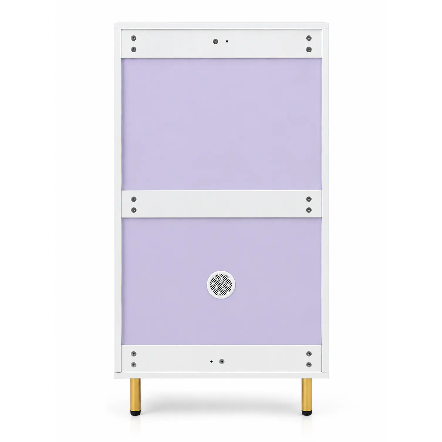 Mueble Zapatero Organizador 3 Niveles Blanco Con Dorado 5