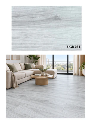 Piso SPC 5 mm Roble Gris Claro con Sistema Click