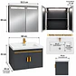 Mueble Vanitorio 60cm Botiquín LED con Sensor de Movimiento GRIS OSCURO - Miniatura 2