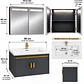 Mueble Vanitorio 80cm Botiquín LED con Sensor de Movimiento GRIS OSCURO - Miniatura 2