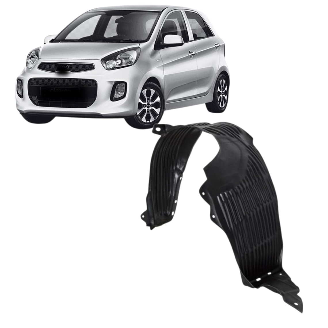 GUARDAFANGO DELANTERO IZQUIERDO COMPATIBLE KIA MORNING 2011-2017 1