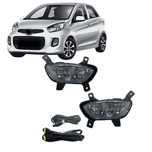 PAR NEBLINEROS + KIT COMPATIBLE KIA MORNING 2012-2017