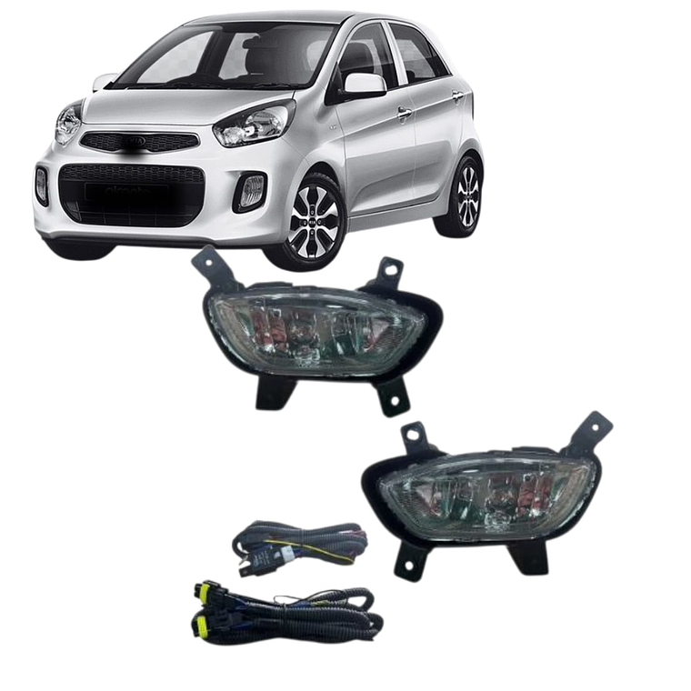 PAR NEBLINEROS + KIT COMPATIBLE KIA MORNING 2012-2017 1