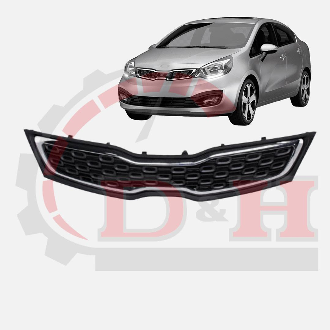 MASCARA DELANTERA COMPATIBLE KIA RIO 4 2011-2015 1