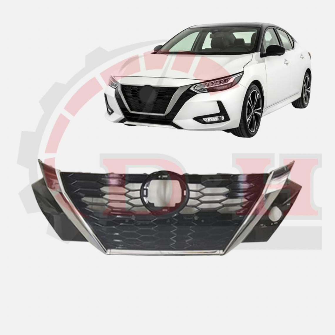 MASCARA DELANTERA COMPATIBLE NISSAN SENTRA 2020-2023 1