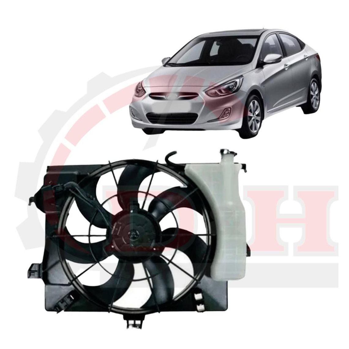 ELECTROVENTILADOR COMPATIBLE HYUNDAI ACCENT RB 2011-2021 1