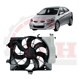 ELECTROVENTILADOR COMPATIBLE HYUNDAI ACCENT RB 2011-2021