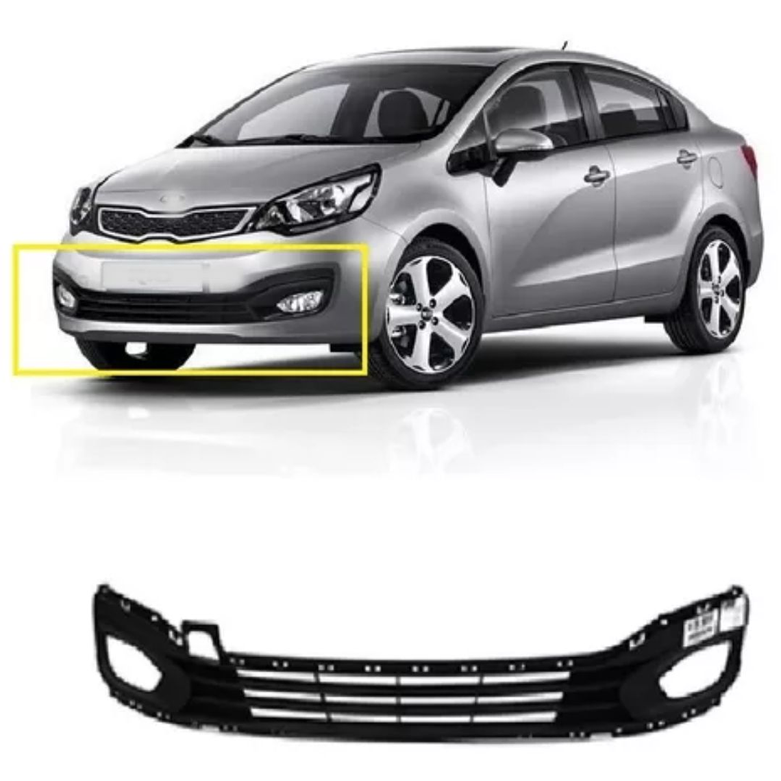 REJILLA DELANTERA CON HOYO COMPATIBLE KI RIO 4 2011-2014 2
