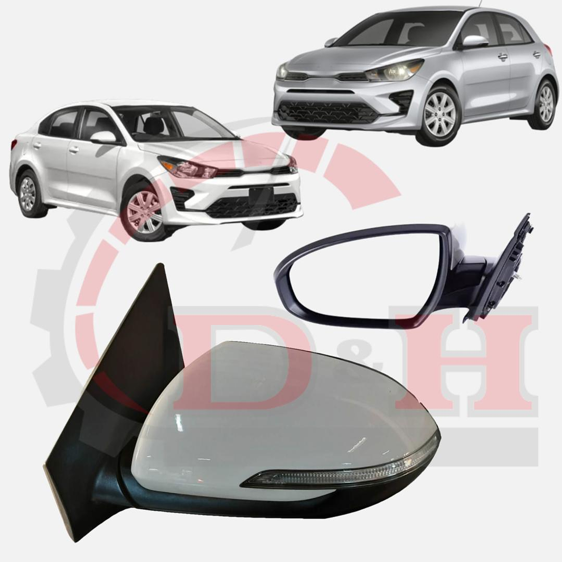 ESPEJO IZQUIERDO CON SEÑAL COMPATIBLE KIA RIO 2019-2023 1