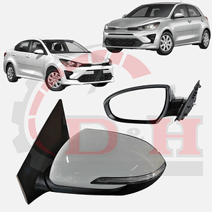 ESPEJO IZQUIERDO CON SEÑAL COMPATIBLE KIA RIO 2019-2023