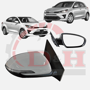 ESPEJO IZQUIERDO CON SEÑAL COMPATIBLE KIA RIO 4-5 2019-2023